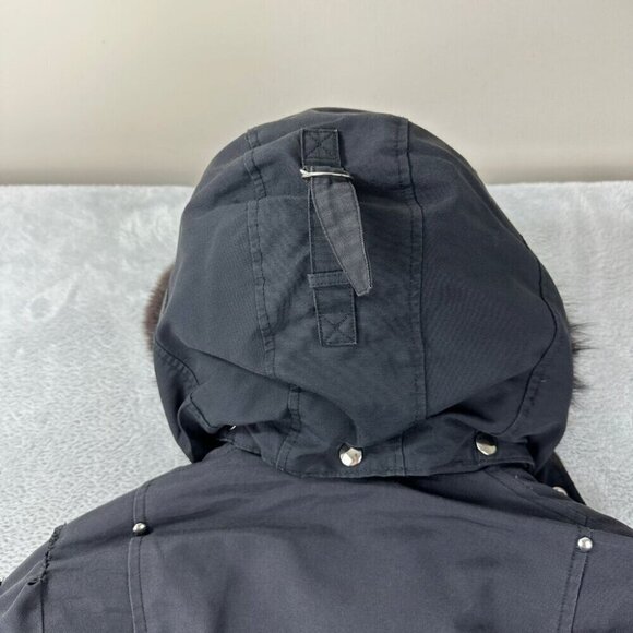 Moose Knuckles Black Down with Fur Jacket Women's Size S - Picture 2 of 16